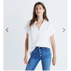 Madewell Central Shirt in Pure White XXS